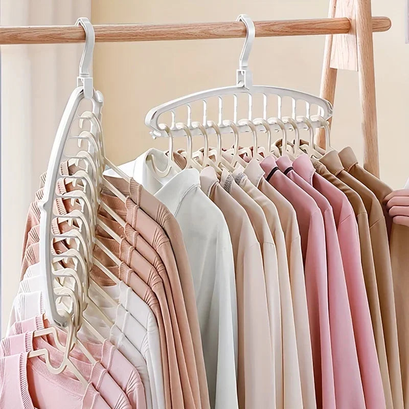 Folding Space-Saving Clothes Hanger