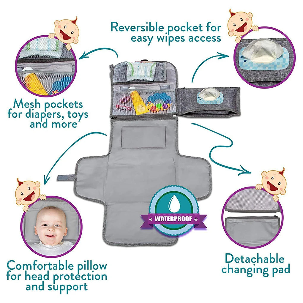 3-in-1 Portable Baby Changing Pad