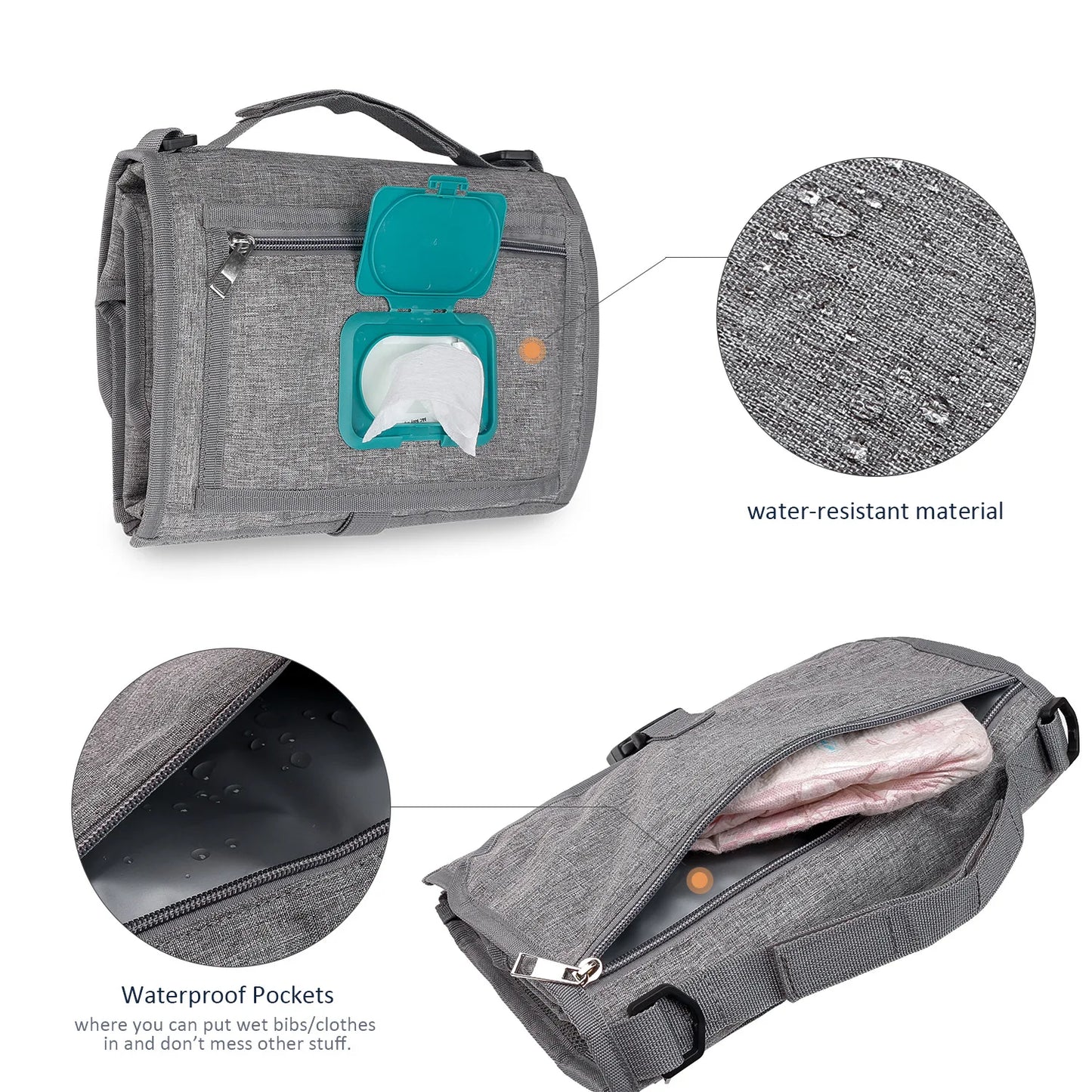 3-in-1 Portable Baby Changing Pad
