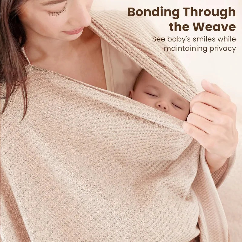 Breathable 4-in-1 Nursing Cover – Poncho, Shawl & Stroller Cover