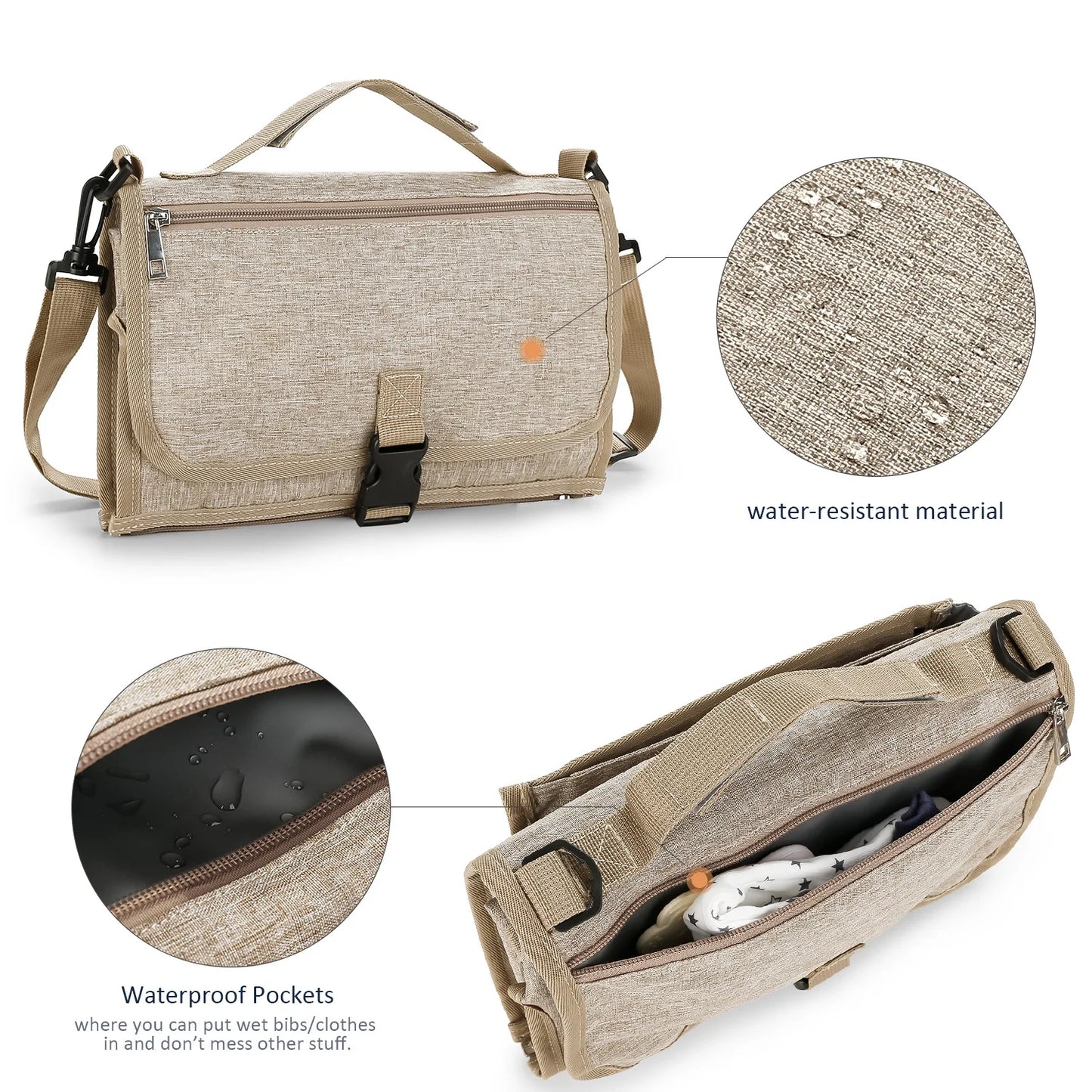 3-in-1 Portable Baby Changing Pad