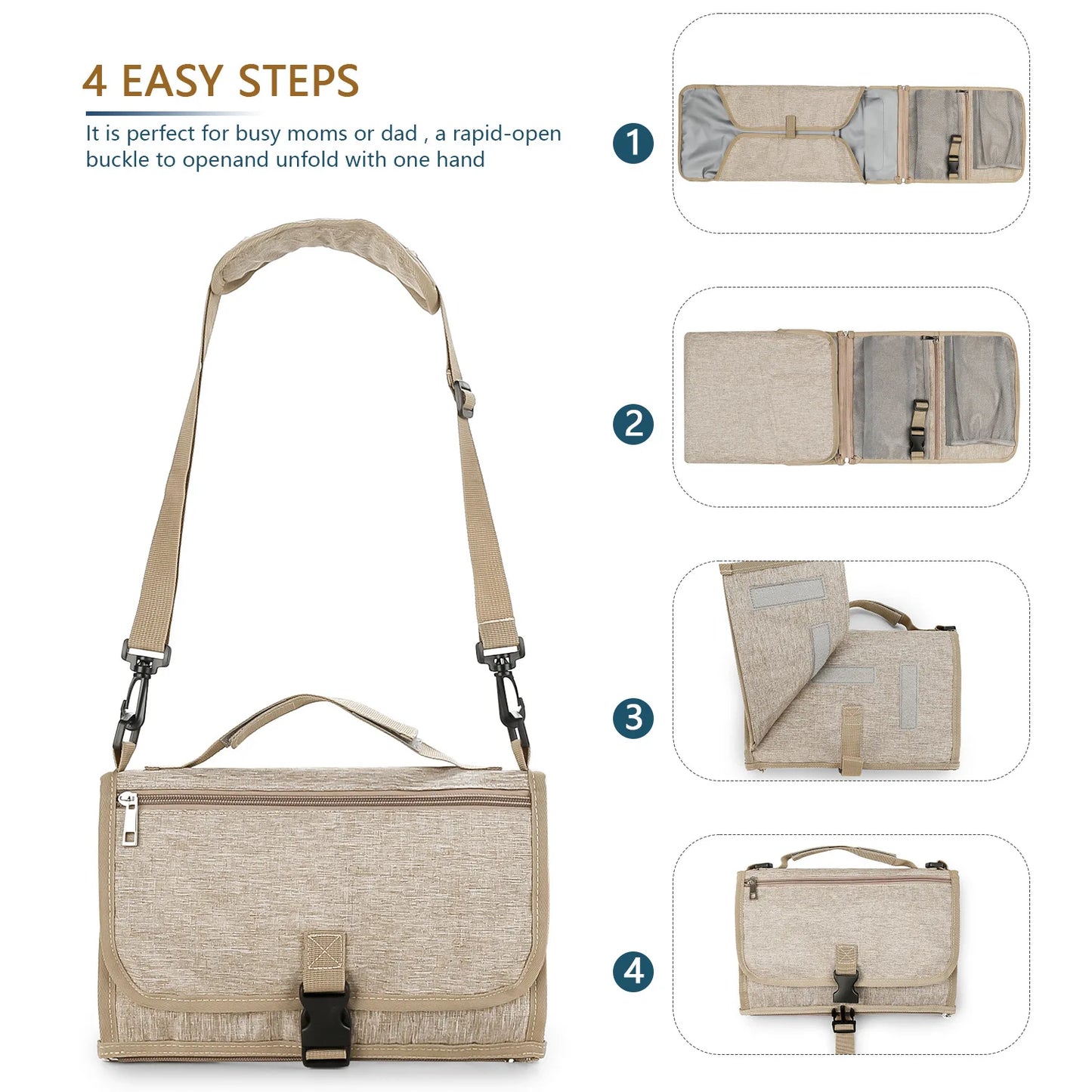 3-in-1 Portable Baby Changing Pad