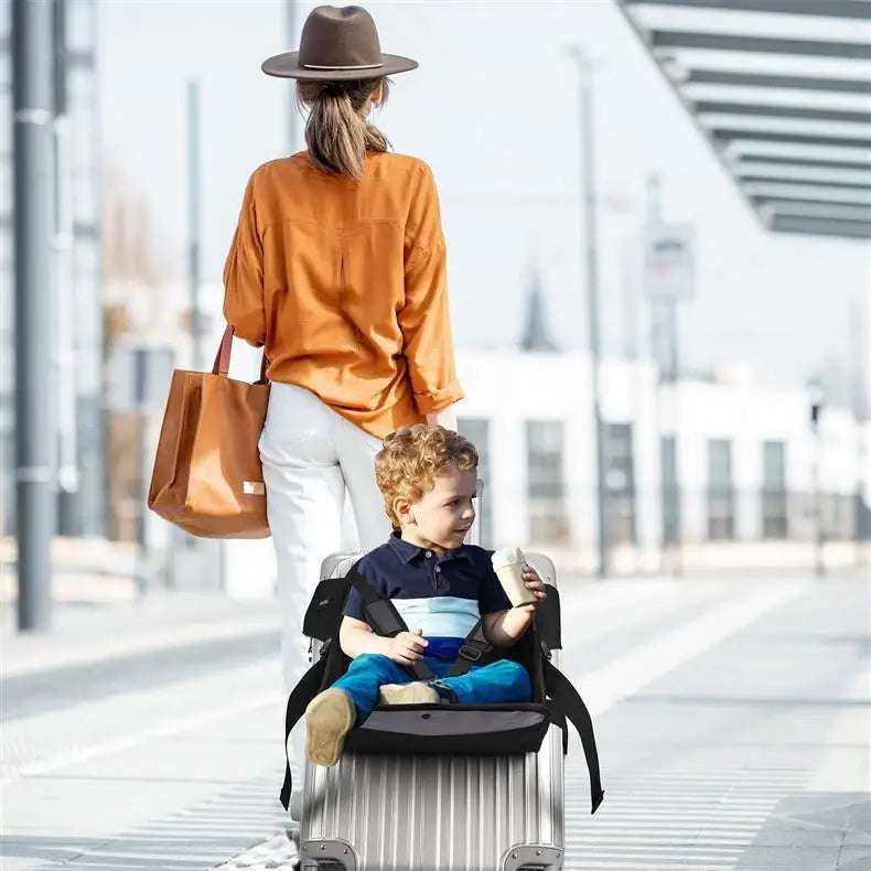 Kids Travel Seat & Luggage Strap – Hands-Free Travel Hack