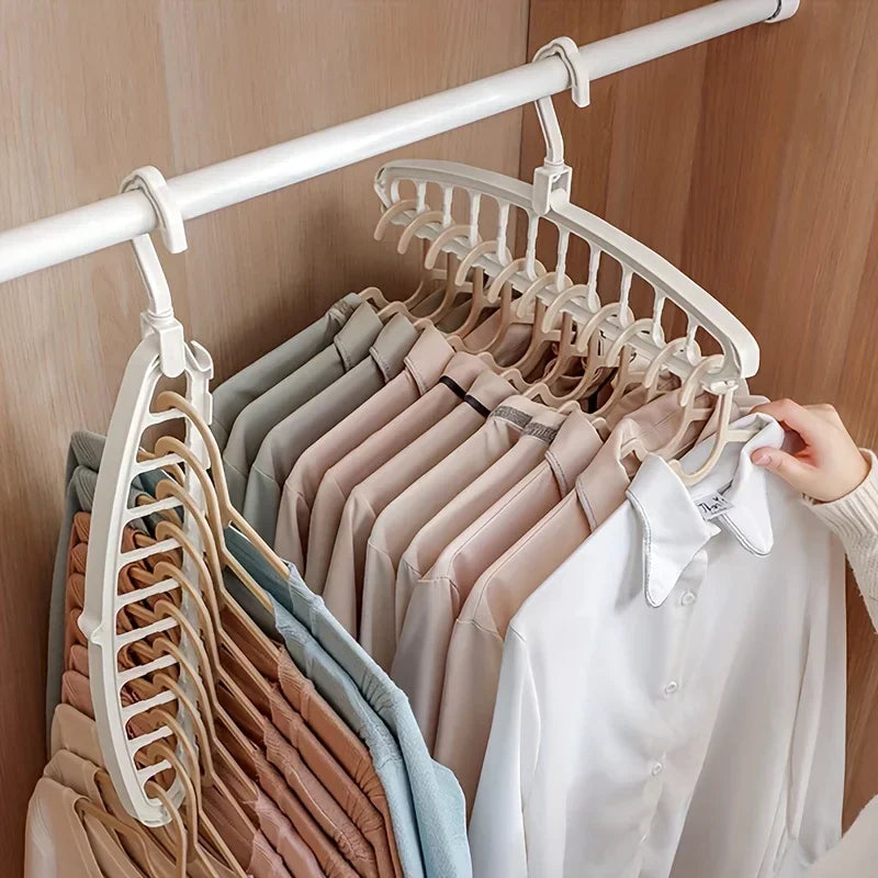 Folding Space-Saving Clothes Hanger