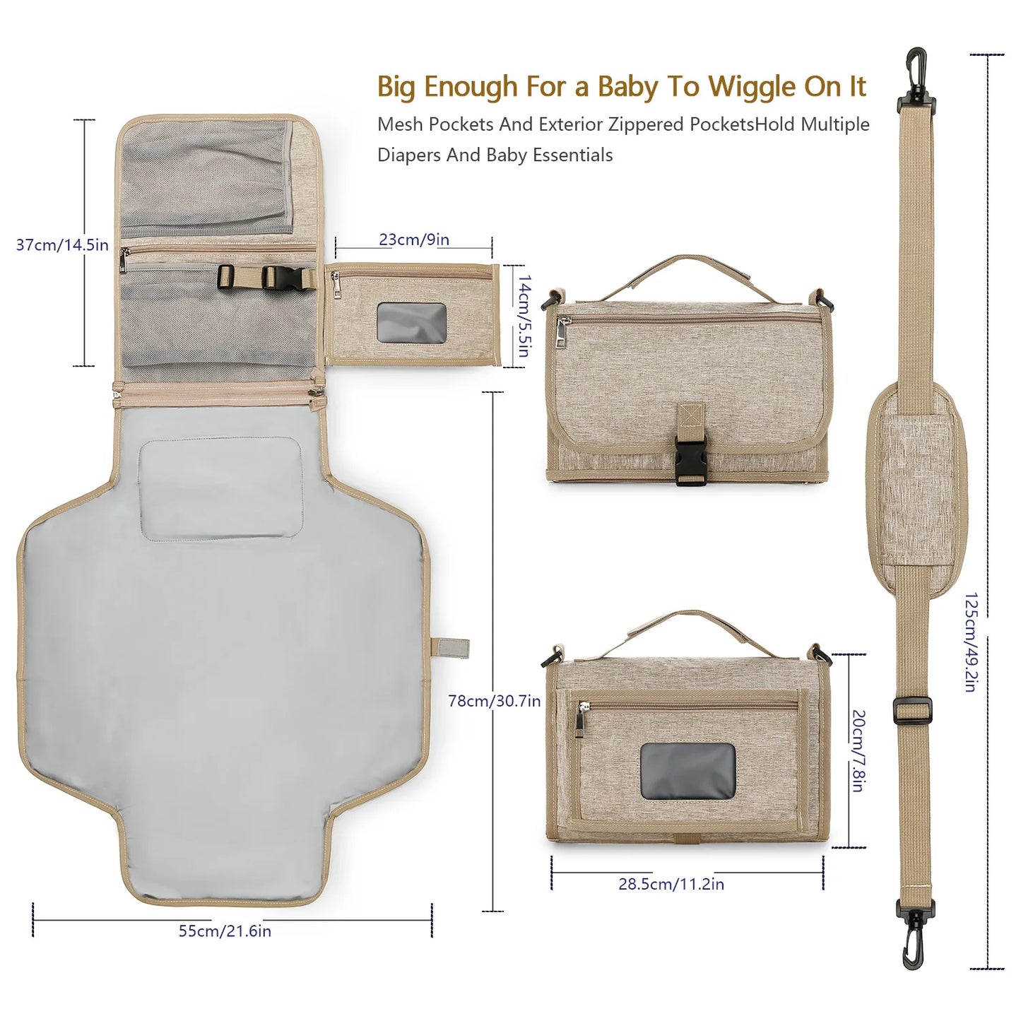 3-in-1 Portable Baby Changing Pad