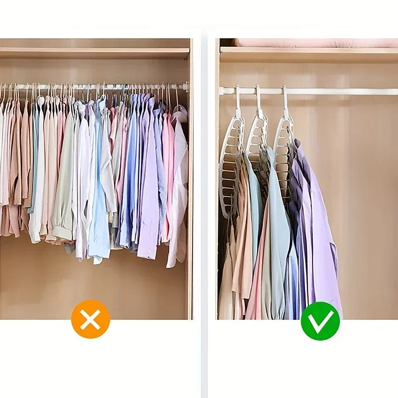 Folding Space-Saving Clothes Hanger