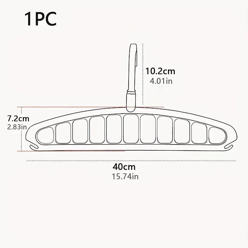 Folding Space-Saving Clothes Hanger