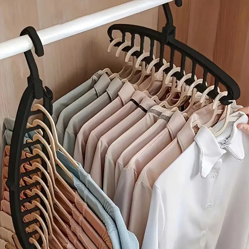 Folding Space-Saving Clothes Hanger