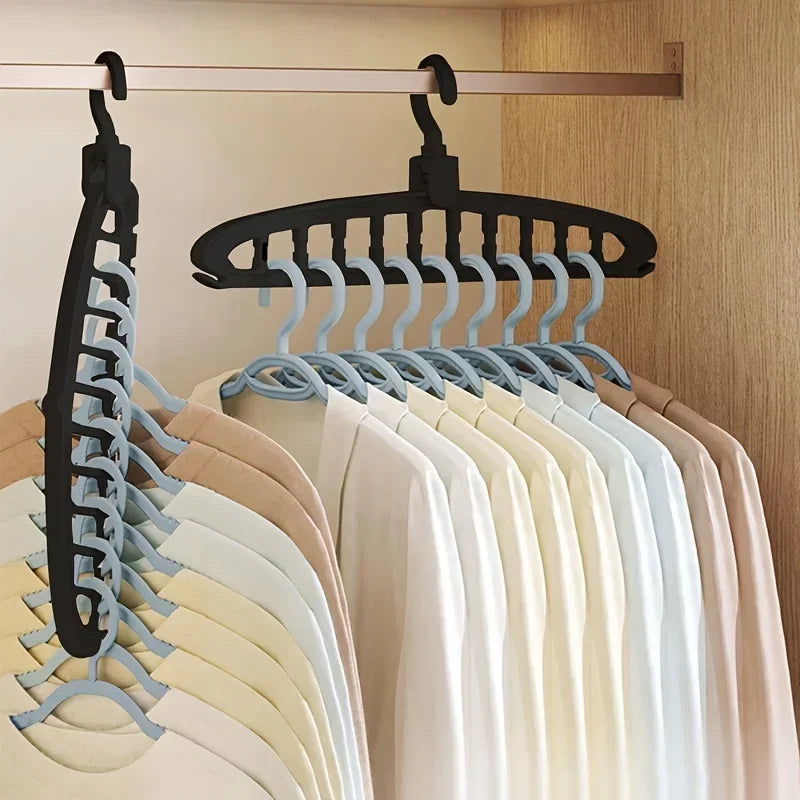 Folding Space-Saving Clothes Hanger
