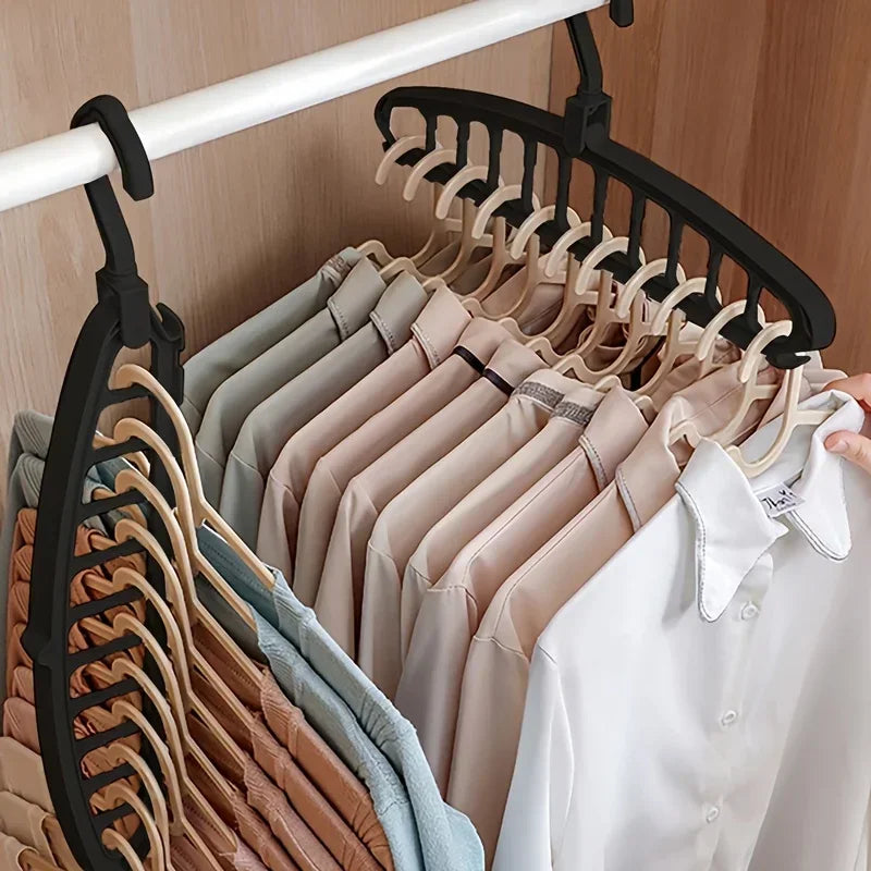 Folding Space-Saving Clothes Hanger