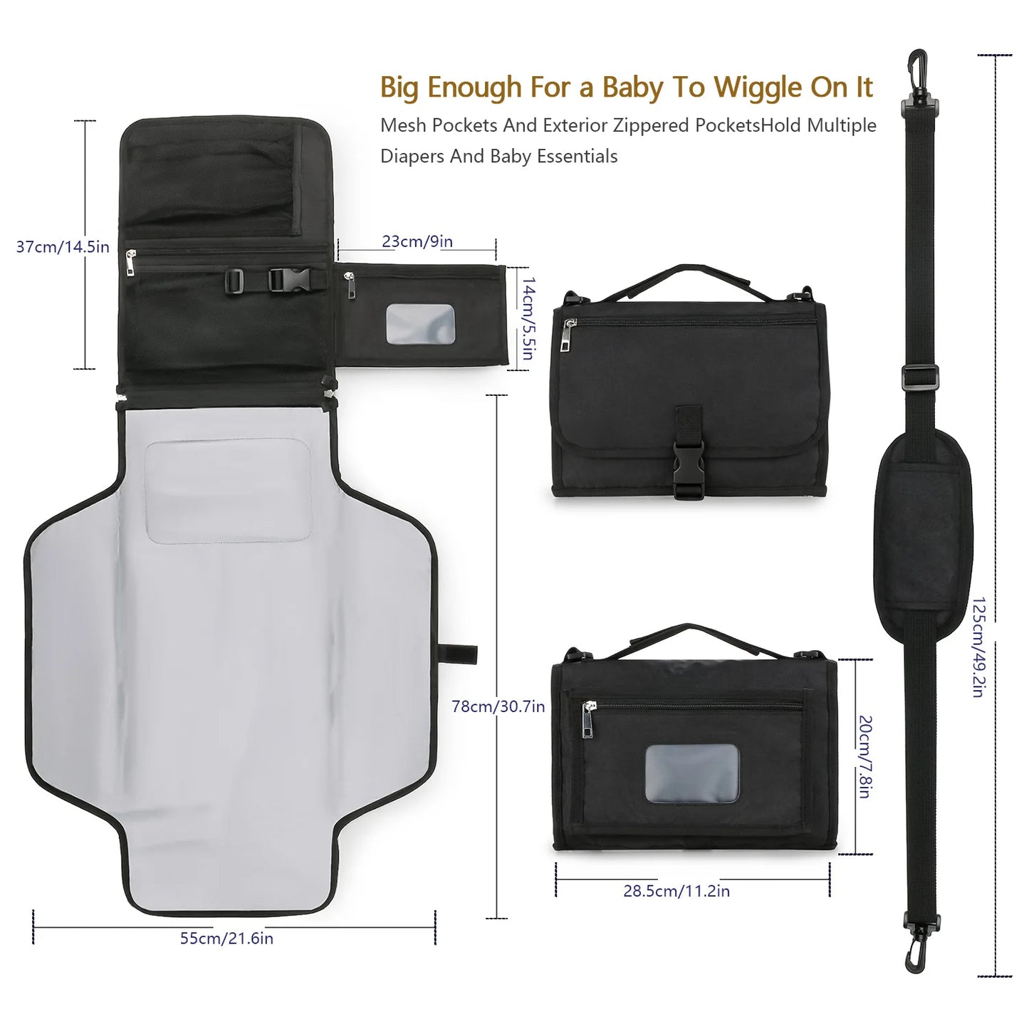 3-in-1 Portable Baby Changing Pad