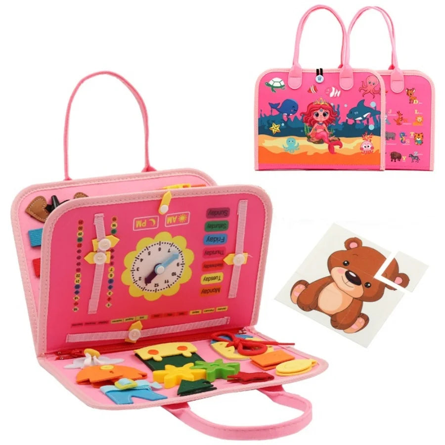 Montessori Travel Busy Board