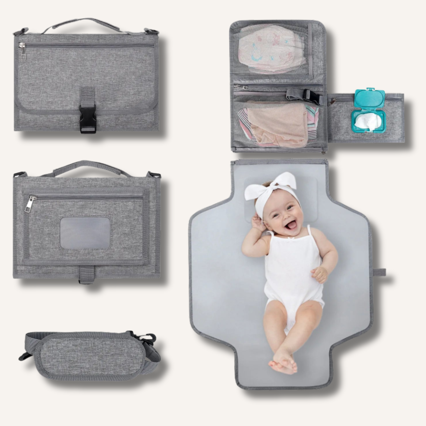 3-in-1 Portable Baby Changing Pad