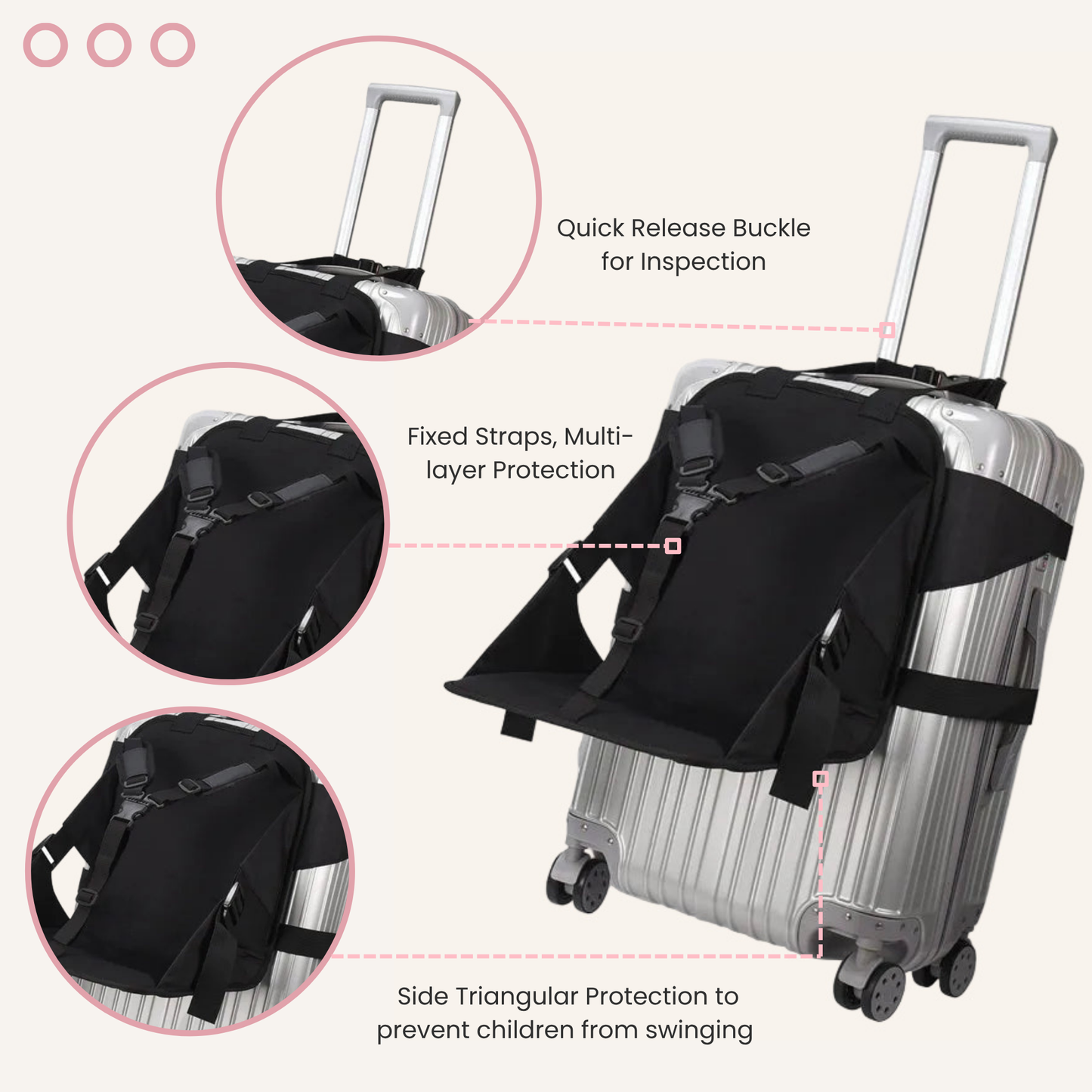 Kids Travel Seat & Luggage Strap – Hands-Free Travel Hack