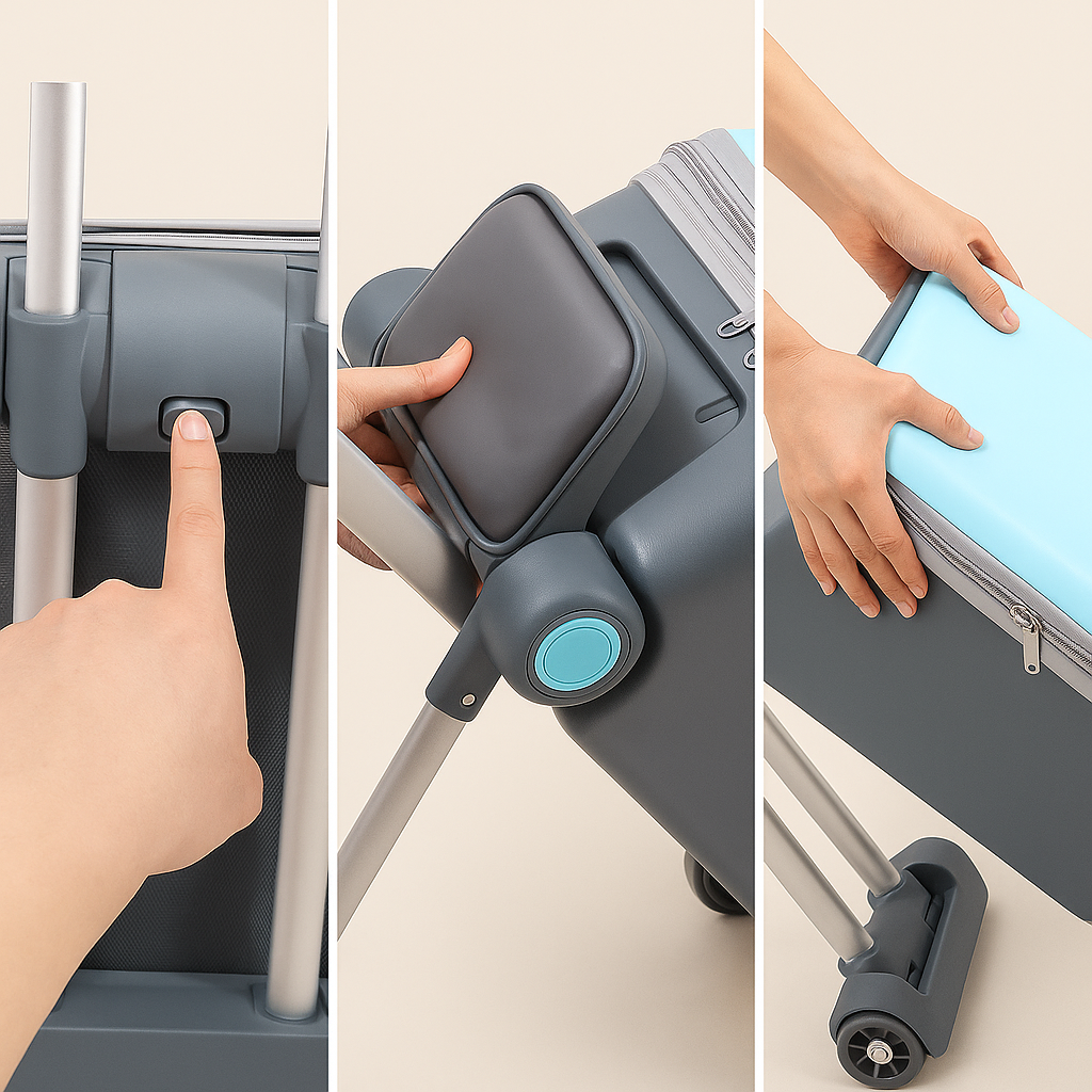 Kids Ride-On Carry-On Suitcase