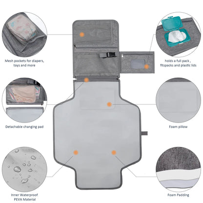3-in-1 Portable Baby Changing Pad