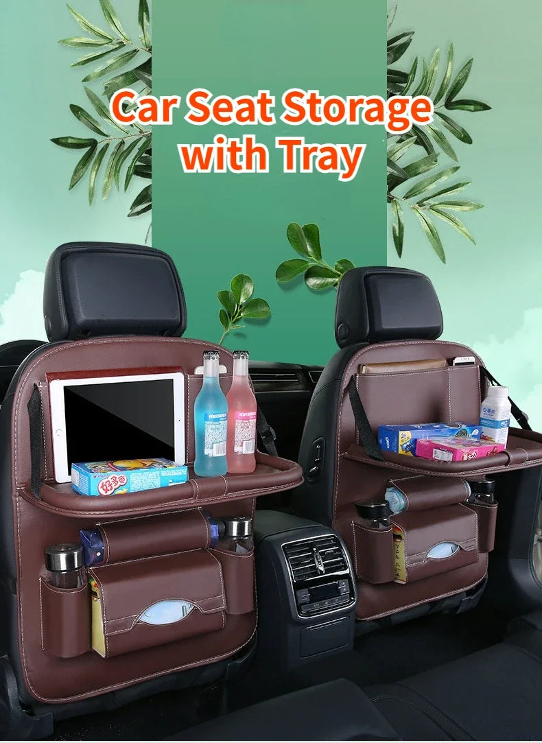 Car Seat Back Organizer with Foldable