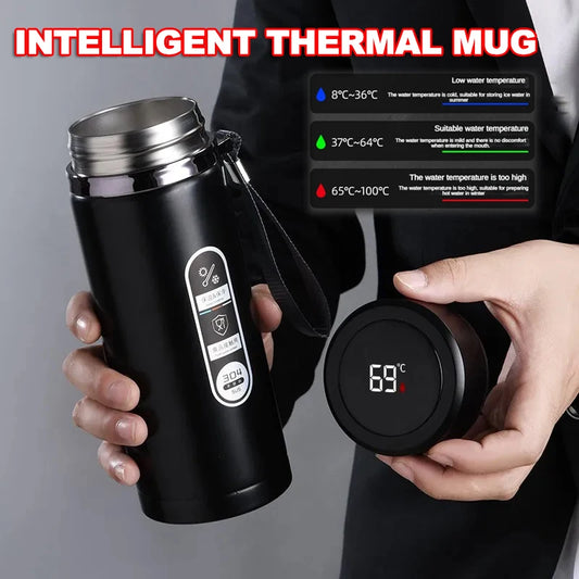Smart Thermos Bottle with LED Temperature Display