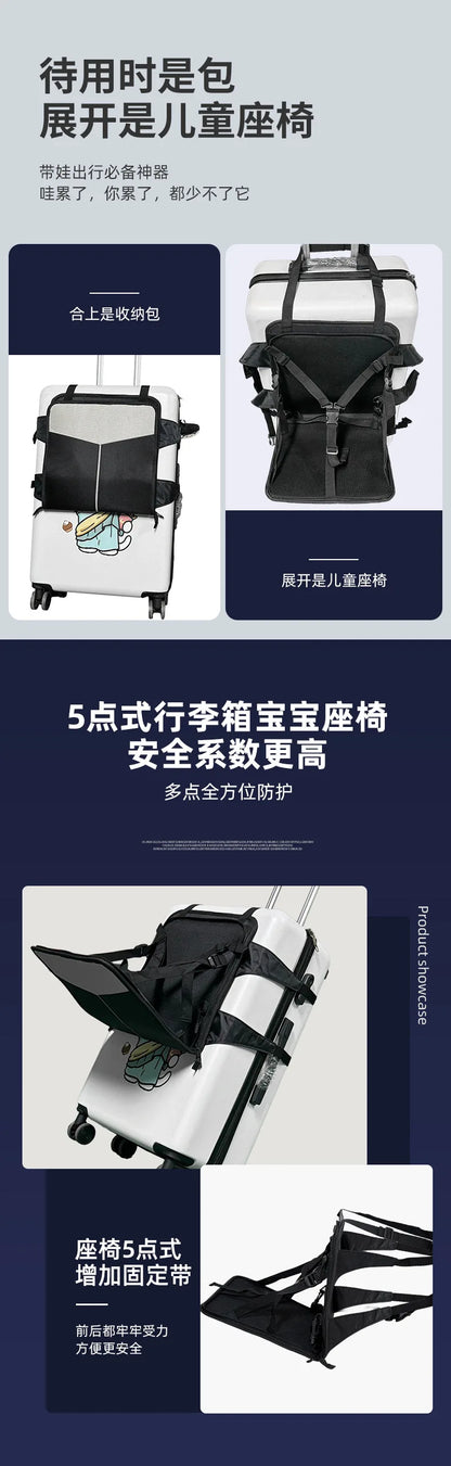 Kids Travel Seat & Luggage Strap – Hands-Free Travel Hack