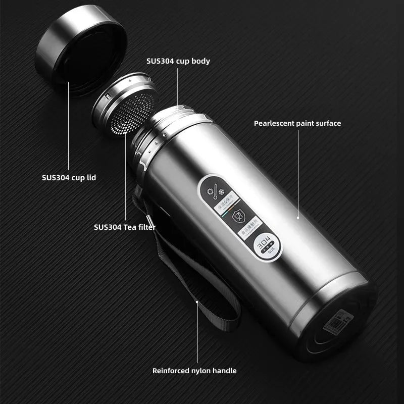 Smart Thermos Bottle with LED Temperature Display