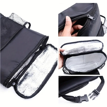 Car Seat Organizer – Multi-Pocket Backseat Storage with Insulated Drink Holder & Mesh Pockets