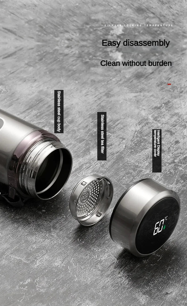 Smart Thermos Bottle with LED Temperature Display