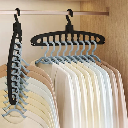 Folding Space-Saving Clothes Hanger